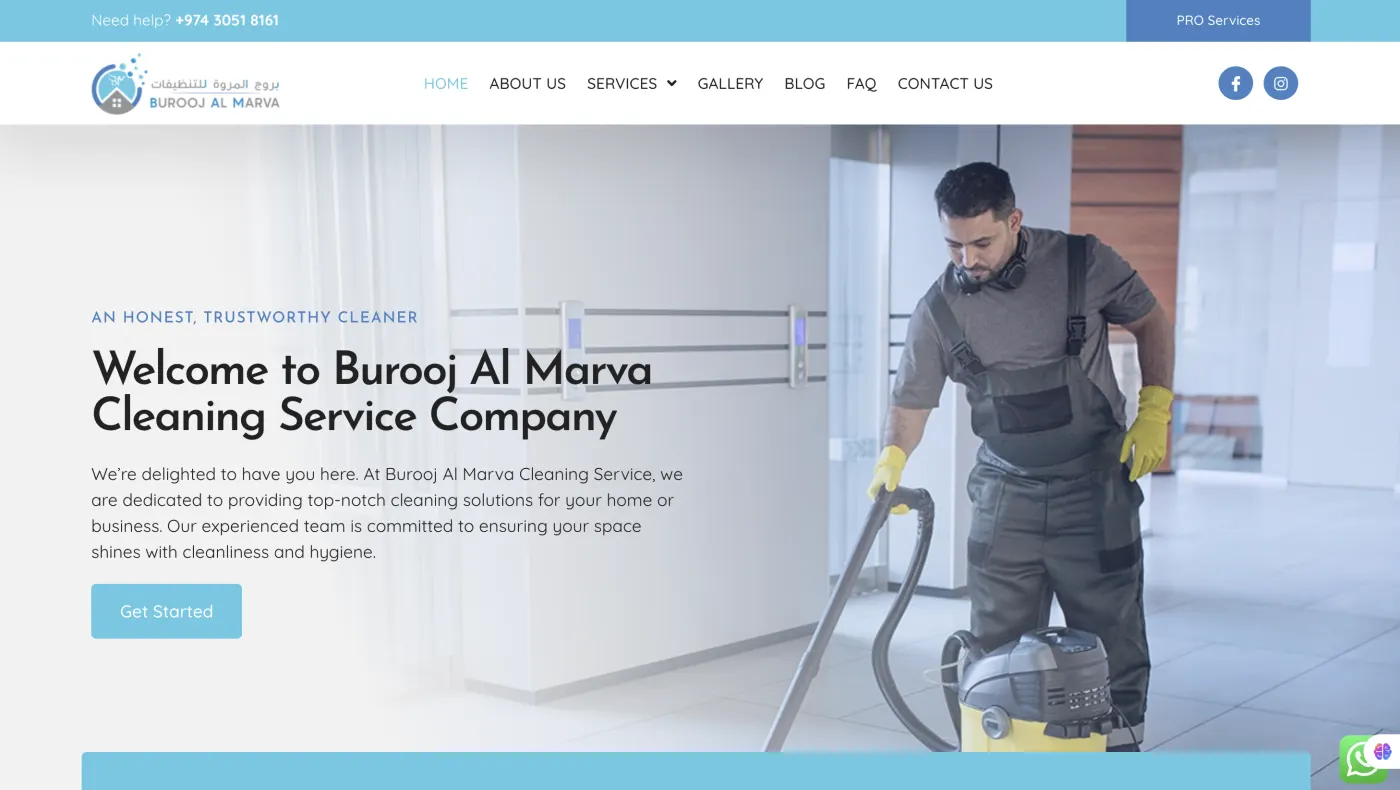 Burooj Al Marva website by Mersey Web Design